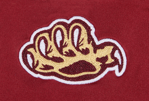 Raised embroidery with textured pearl fill stitch