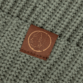 Reverse Laser Etched Suede Clip Label