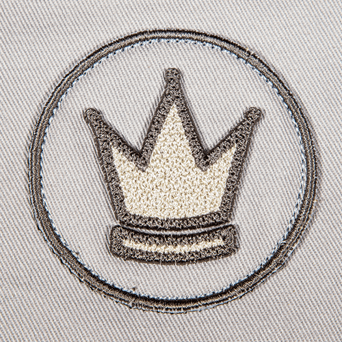 Raised Embroidery w/ Textured Pearl Fill Stitch