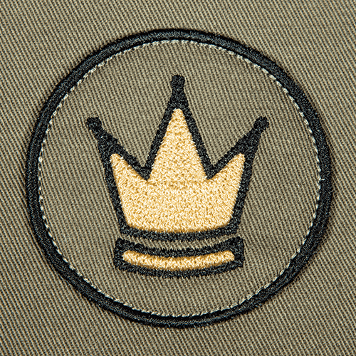 Raised & Flat Embroidery w/ Textured Pearl Fill Stitch