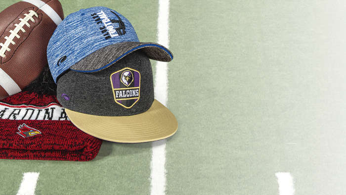 Football Hat with Sublimated Visor