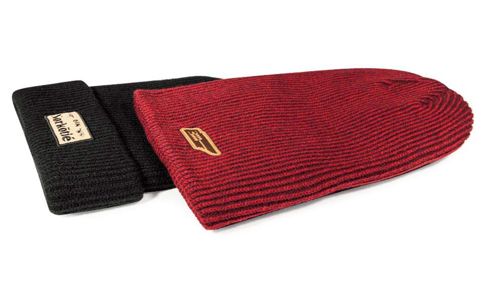 Black and red longshoreman knit hats by Pukka