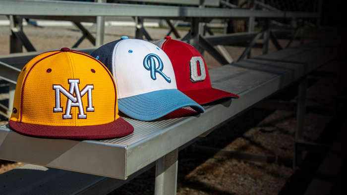 Baseball hat on a mitt