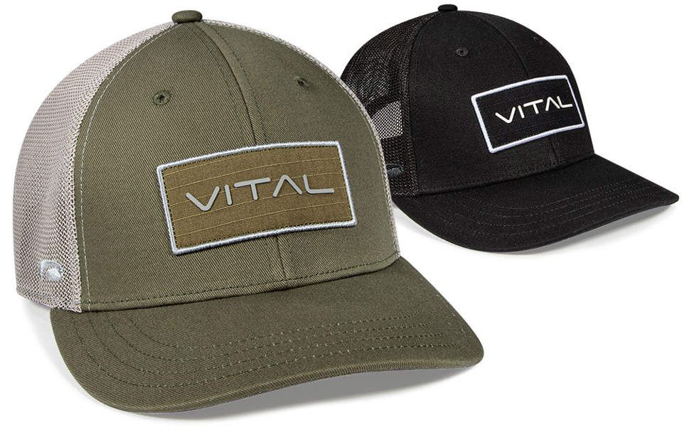 Two Fitness hats with removable velcro patches