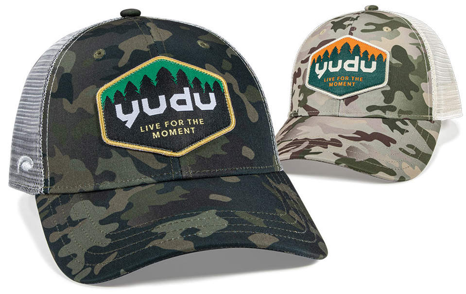 Stacked runner hats ready for the outdoors