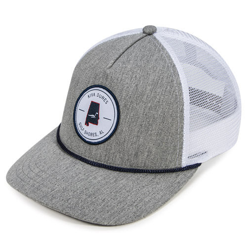 Grey Heather / White w/ Navy