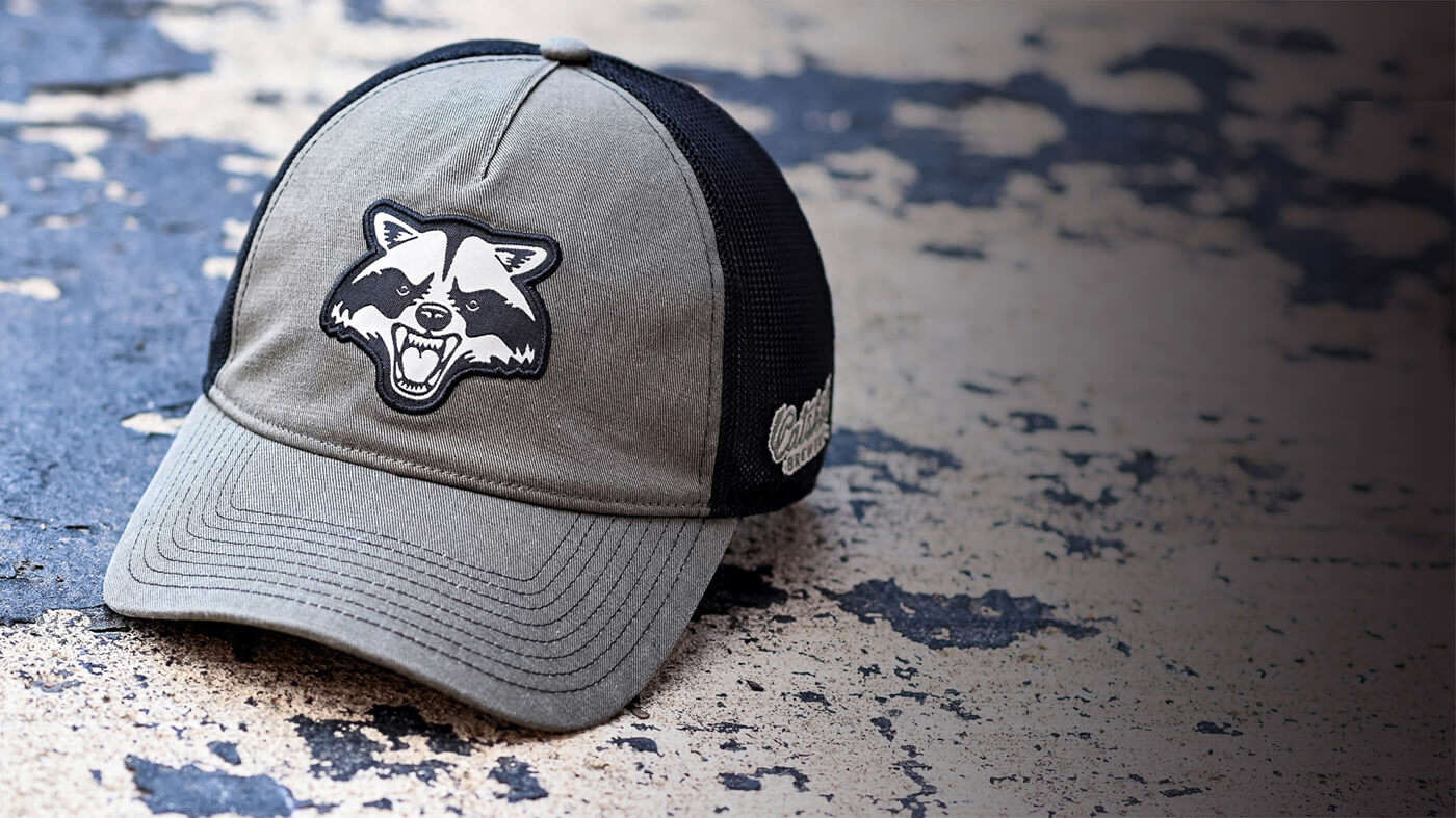 Hat sitting on large rock