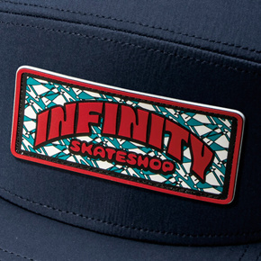 Screen Print on Rubber Patch Secured with Jump Stitch