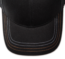Pukka hat, visor stitching, 4 rows, 4 contrast stitch, 2 colors