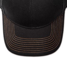 Pukka hat, visor stitching, 8 rows, 8 contrast stitch, 1 color