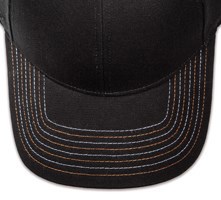 Pukka hat, visor stitching, 8 rows, 8 contrast stitch, 2 color