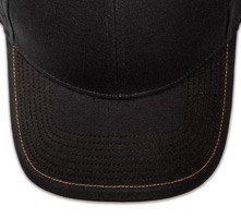 Pukka hat, visor stitching, 8 rows, 1 contrast stitch, 1 color