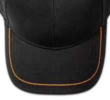 Pukka hat, visor stitching, 4 rows, 1 thick stitch, 1 color