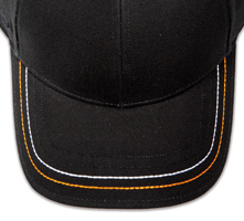 Pukka hat, visor stitching, 4 rows, 2 thick stitch, 2 color