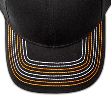 Pukka hat, visor stitching, 4 rows, 8 thick stitch, 2 color