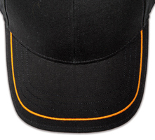 Pukka hat, visor stitching, 4 rows, 1 thick satin stitch, 1 color