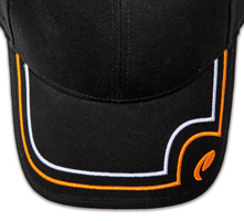 Pukka hat, visor stitching, 4 rows, 2 thick satin stitch with corner icon, 2 color