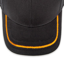 Pukka hat, visor stitching, 4 rows, 1 rope stitch, 1 color
