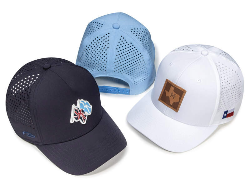 Custom Golf Headwear Featuring Perforated Patterns