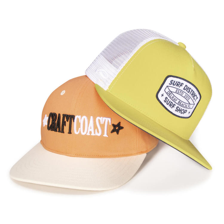 Custom headwear featuring new Spring inspired Seasonal Cotton Twill colors