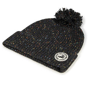 Speckled Yarn Ribbed Cuffed Knit